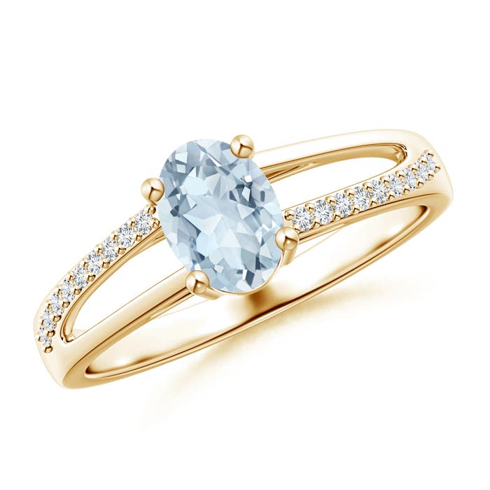 A - Aquamarine / 0.69 CT / 14 KT Yellow Gold