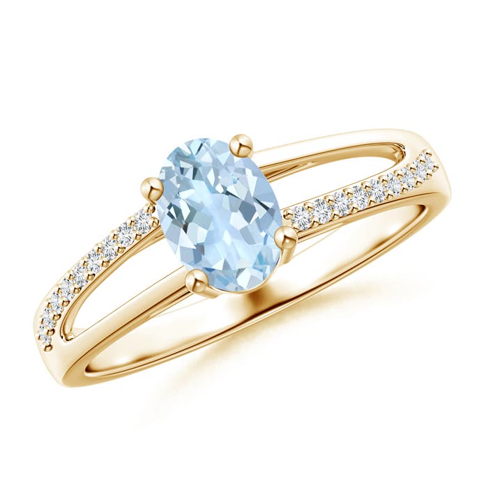 AA - Aquamarine / 0.69 CT / 14 KT Yellow Gold