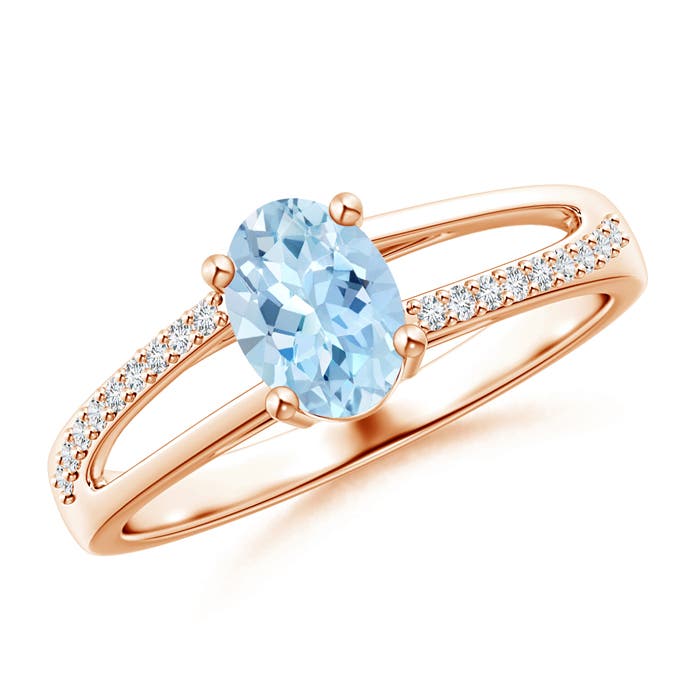 AAA - Aquamarine / 0.69 CT / 14 KT Rose Gold