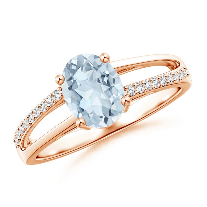 A - Aquamarine / 1.11 CT / 14 KT Rose Gold