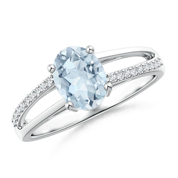 A - Aquamarine / 1.11 CT / 14 KT White Gold