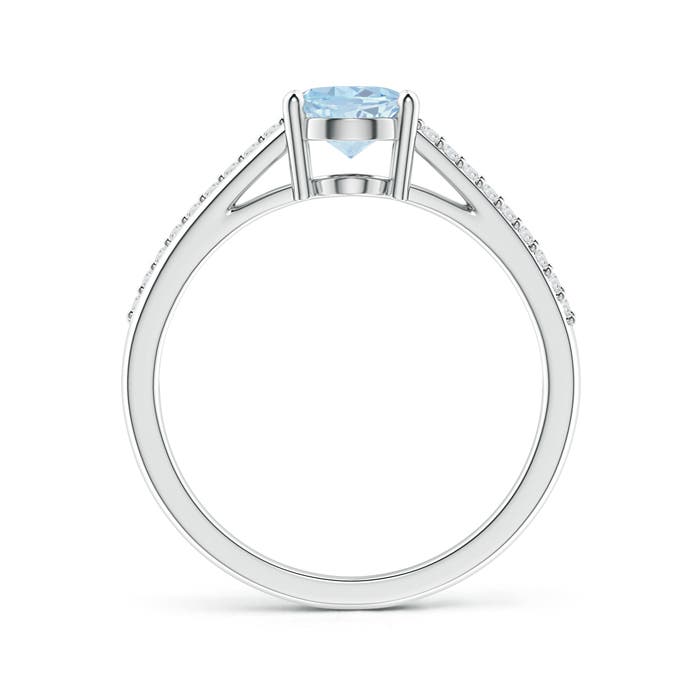 A - Aquamarine / 1.11 CT / 14 KT White Gold