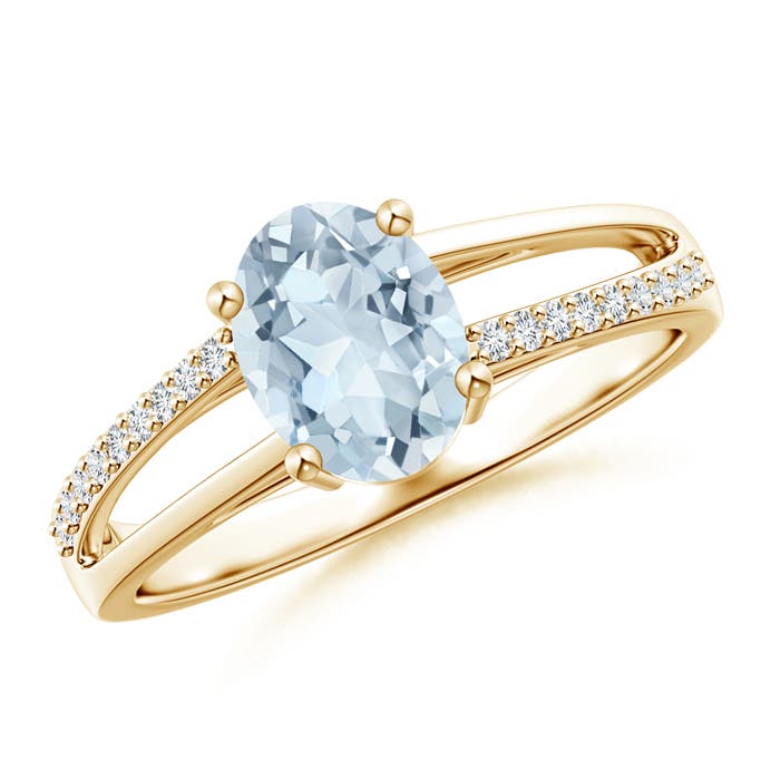 A - Aquamarine / 1.11 CT / 14 KT Yellow Gold