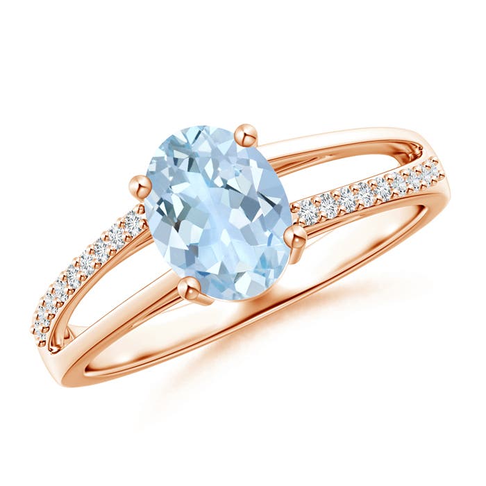 AA - Aquamarine / 1.11 CT / 14 KT Rose Gold