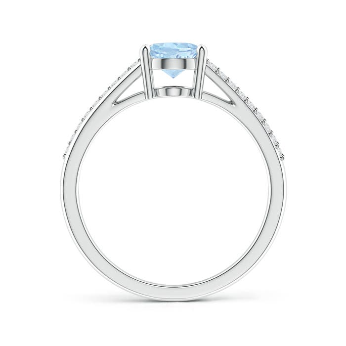 AA - Aquamarine / 1.11 CT / 14 KT White Gold