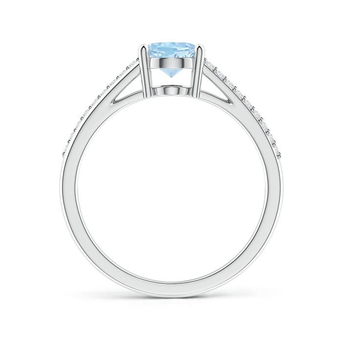 AAA - Aquamarine / 1.11 CT / 14 KT White Gold