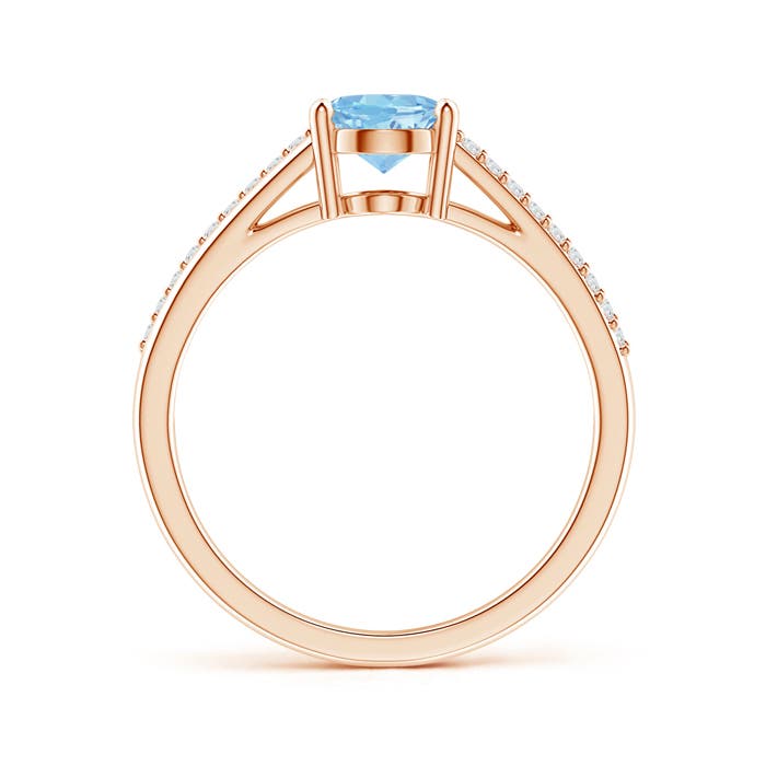 AAAA - Aquamarine / 1.11 CT / 14 KT Rose Gold