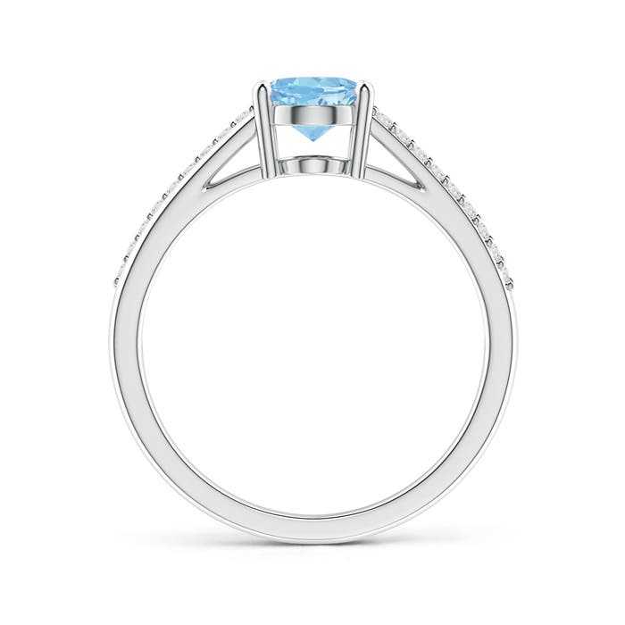 AAAA - Aquamarine / 1.11 CT / 14 KT White Gold