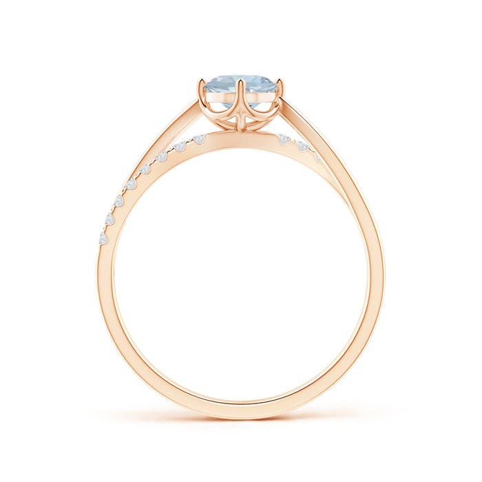 A - Aquamarine / 0.53 CT / 14 KT Rose Gold