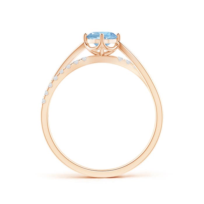 AAA - Aquamarine / 0.53 CT / 14 KT Rose Gold