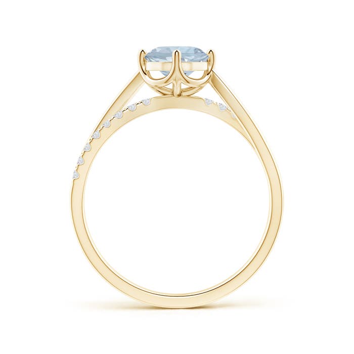 A - Aquamarine / 0.85 CT / 14 KT Yellow Gold