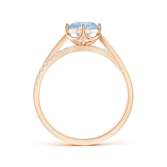 AA - Aquamarine / 0.85 CT / 14 KT Rose Gold