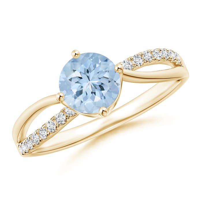 AA - Aquamarine / 0.85 CT / 14 KT Yellow Gold