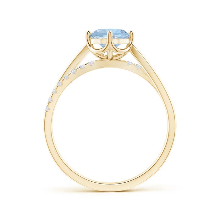 AA - Aquamarine / 0.85 CT / 14 KT Yellow Gold