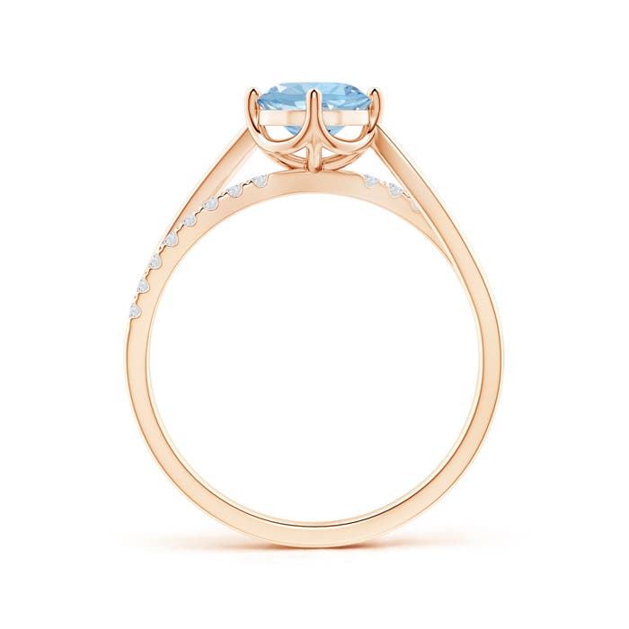 AAA - Aquamarine / 0.85 CT / 14 KT Rose Gold