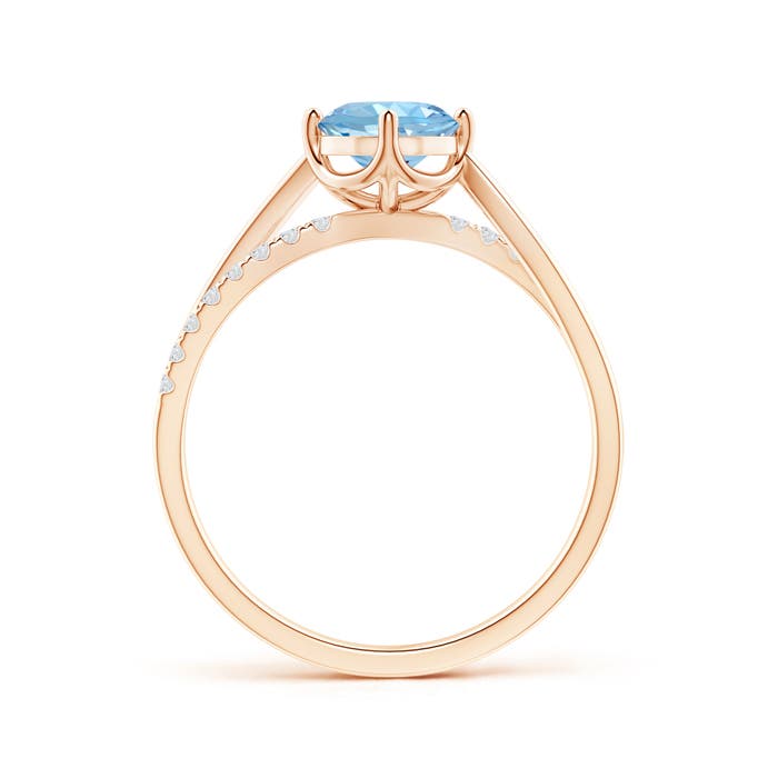 AAAA - Aquamarine / 0.85 CT / 14 KT Rose Gold