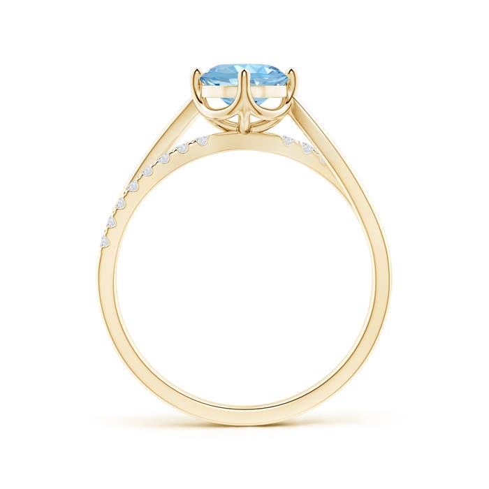 AAAA - Aquamarine / 0.85 CT / 14 KT Yellow Gold