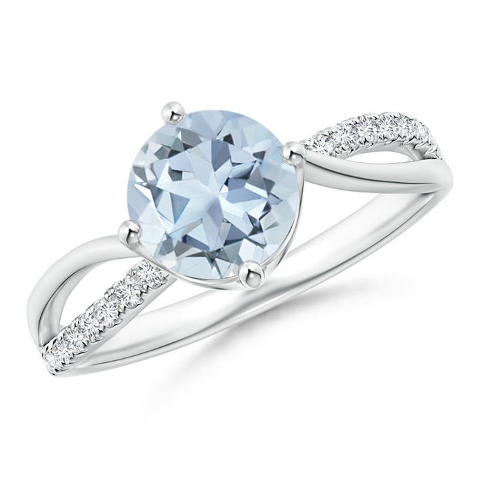 A - Aquamarine / 1.25 CT / 14 KT White Gold