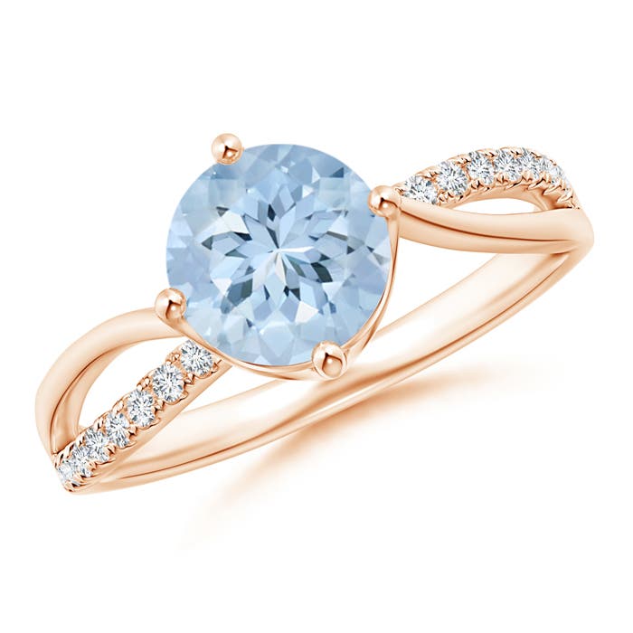 AA - Aquamarine / 1.25 CT / 14 KT Rose Gold