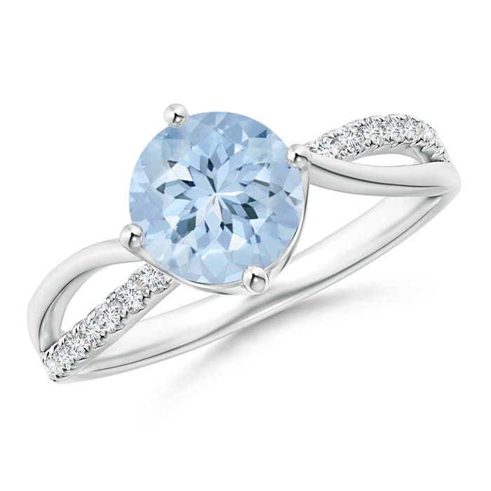 AA - Aquamarine / 1.25 CT / 14 KT White Gold