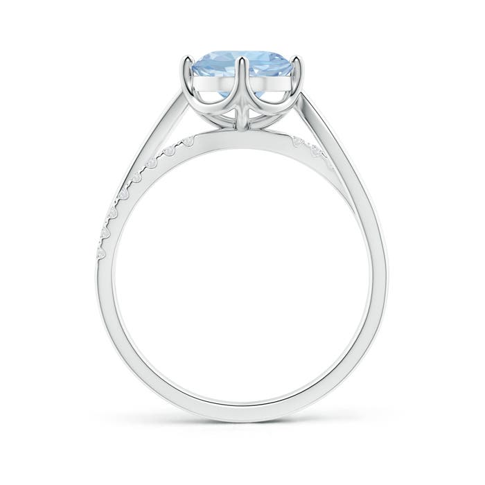 AA - Aquamarine / 1.25 CT / 14 KT White Gold