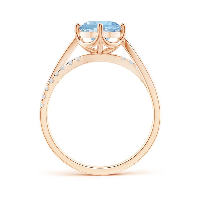 AAA - Aquamarine / 1.25 CT / 14 KT Rose Gold