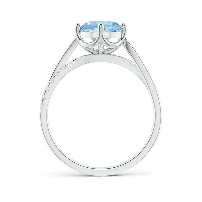 AAA - Aquamarine / 1.25 CT / 14 KT White Gold