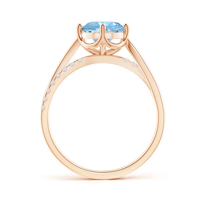 AAAA - Aquamarine / 1.25 CT / 14 KT Rose Gold