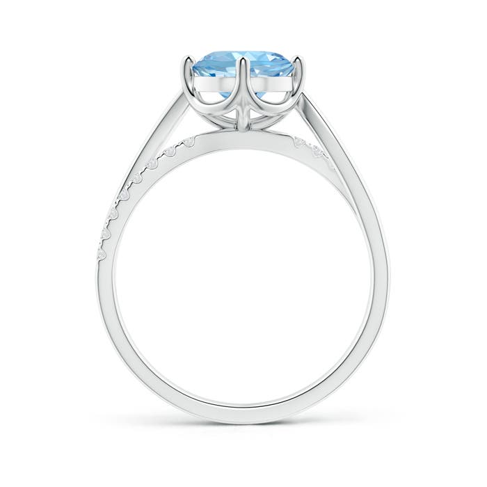 AAAA - Aquamarine / 1.25 CT / 14 KT White Gold