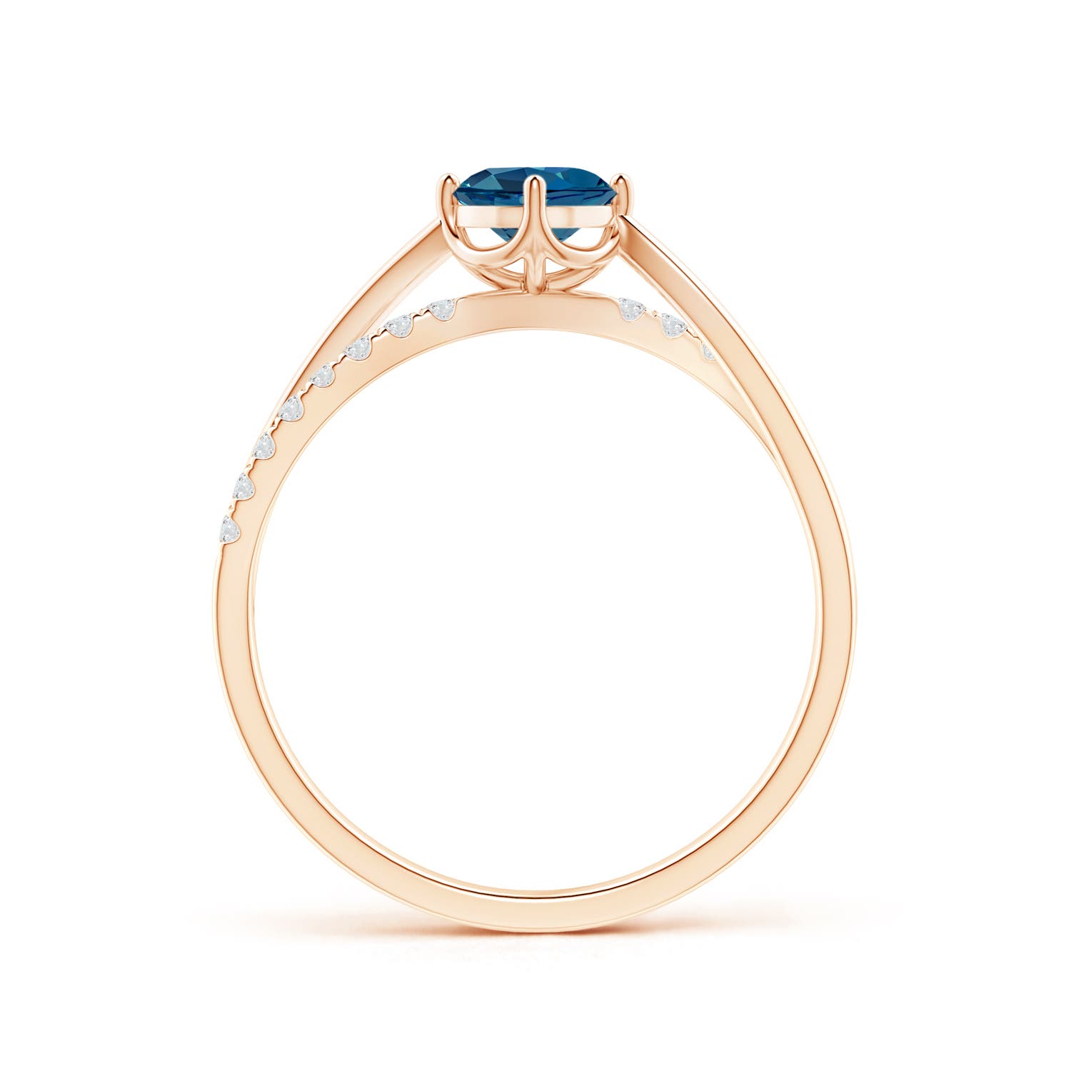 AAA - London Blue Topaz / 0.73 CT / 14 KT Rose Gold