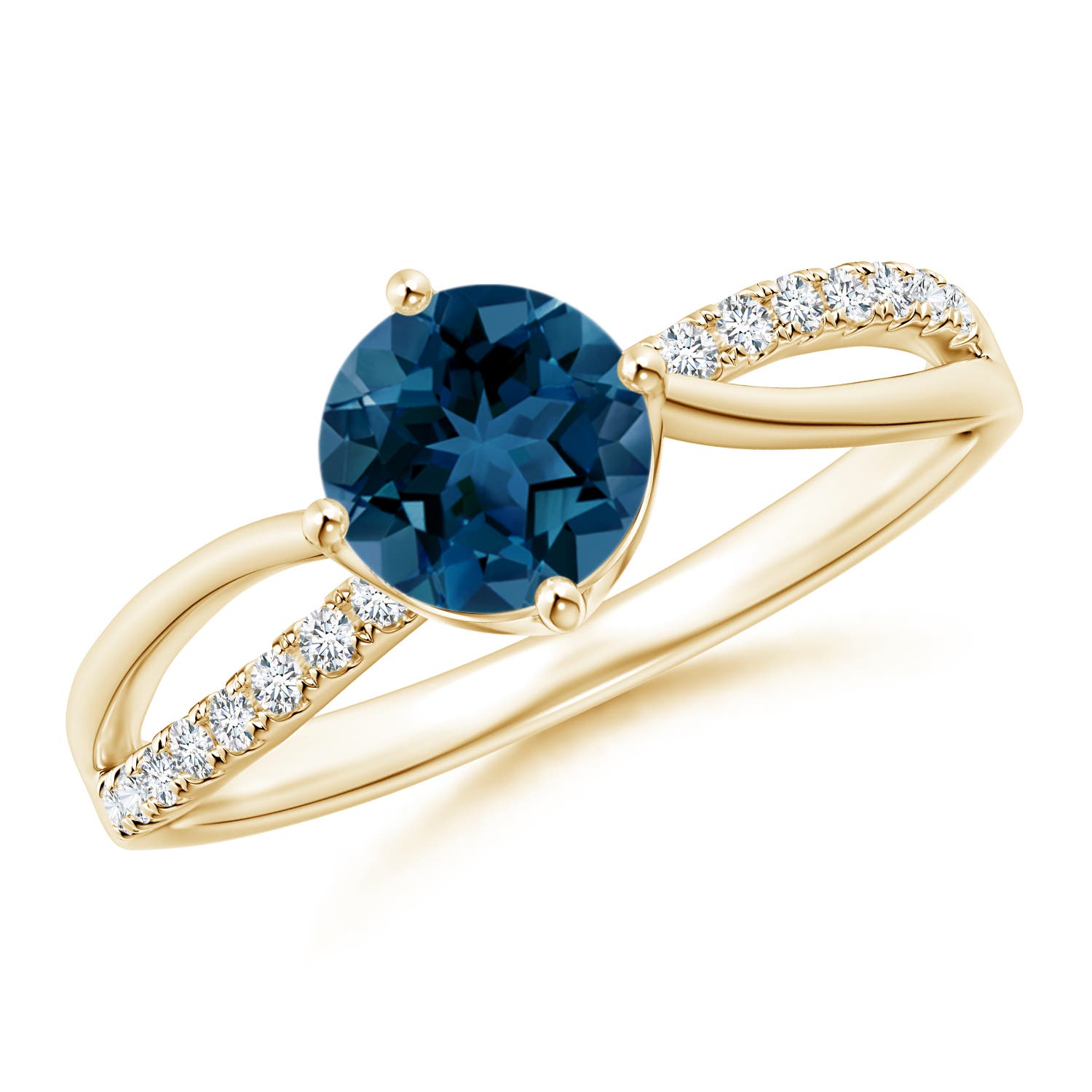 AAA - London Blue Topaz / 1.08 CT / 14 KT Yellow Gold