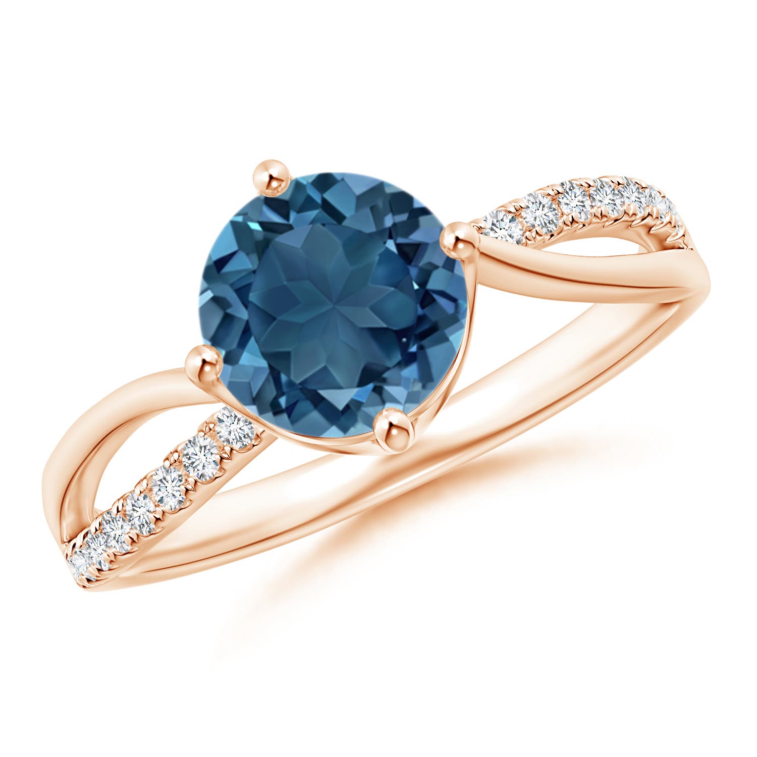 AA - London Blue Topaz / 1.68 CT / 14 KT Rose Gold