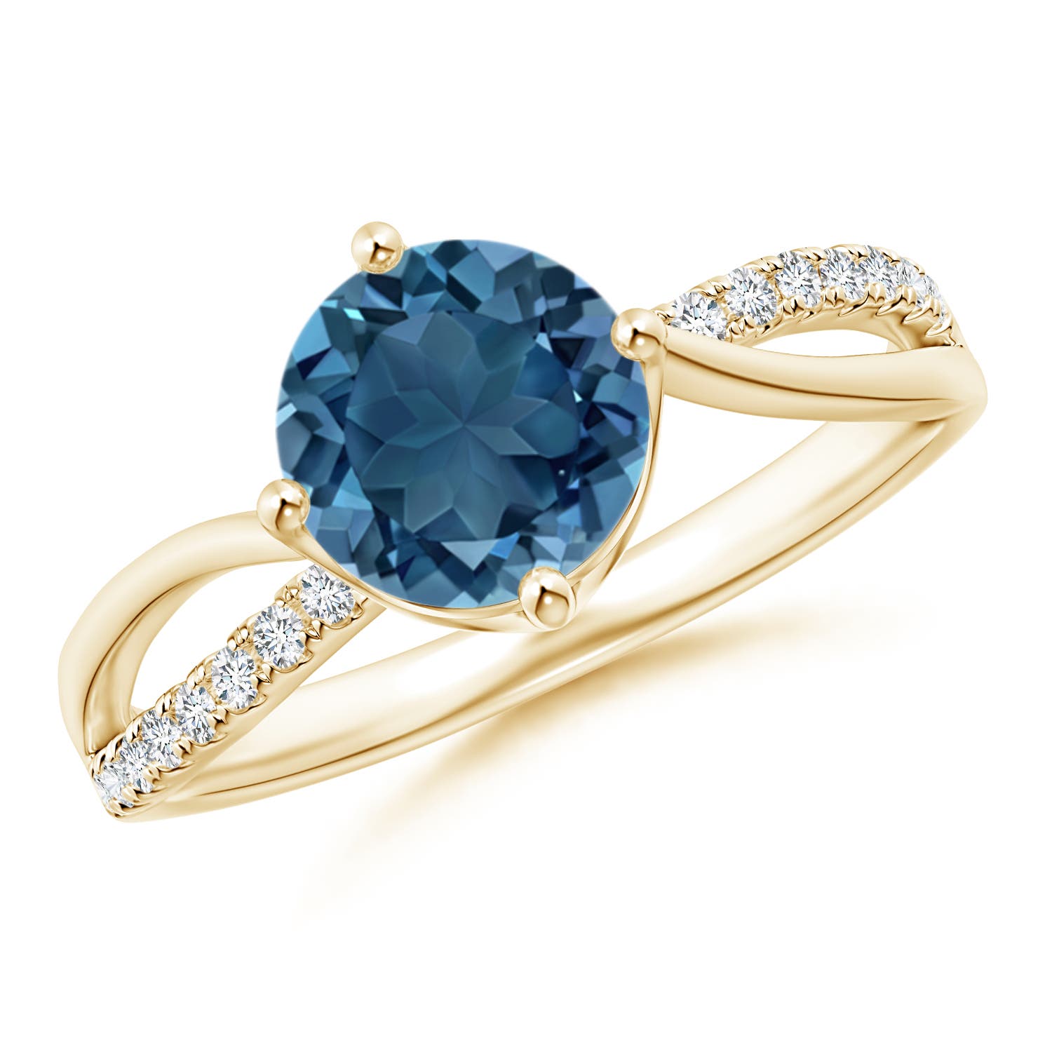 AA - London Blue Topaz / 1.68 CT / 14 KT Yellow Gold