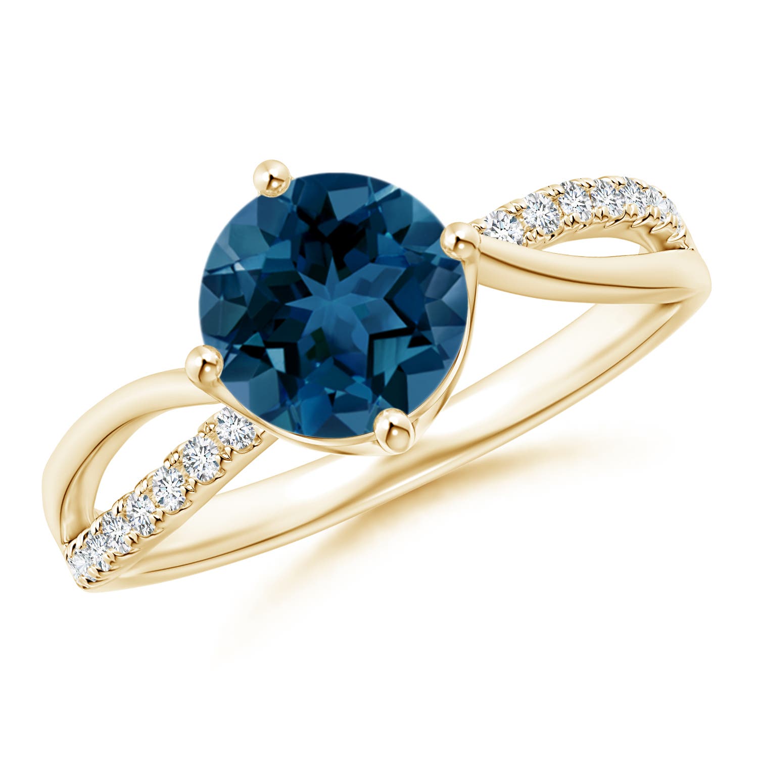 AAA - London Blue Topaz / 1.68 CT / 14 KT Yellow Gold