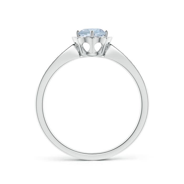 A - Aquamarine / 0.5 CT / 14 KT White Gold