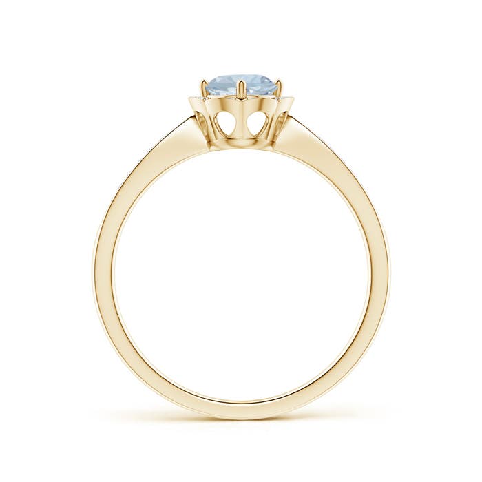 A - Aquamarine / 0.5 CT / 14 KT Yellow Gold