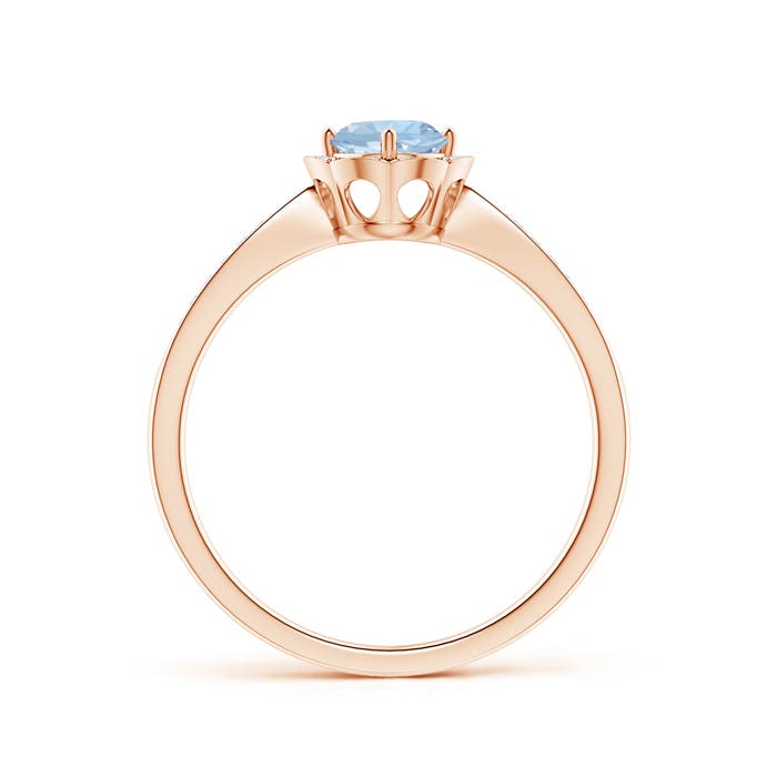 AA - Aquamarine / 0.5 CT / 14 KT Rose Gold