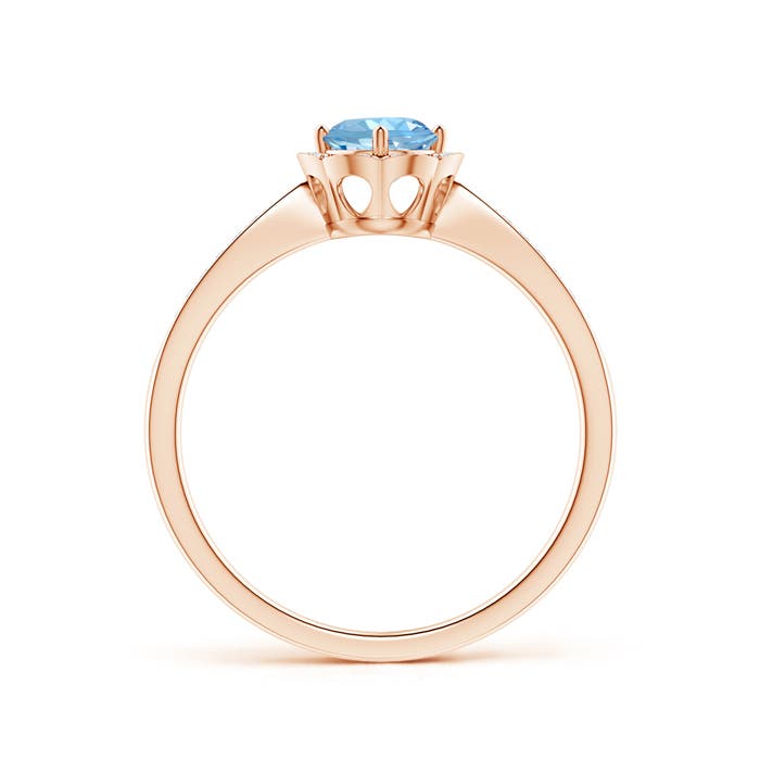 AAAA - Aquamarine / 0.5 CT / 14 KT Rose Gold