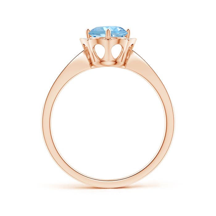 AAAA - Aquamarine / 0.83 CT / 14 KT Rose Gold