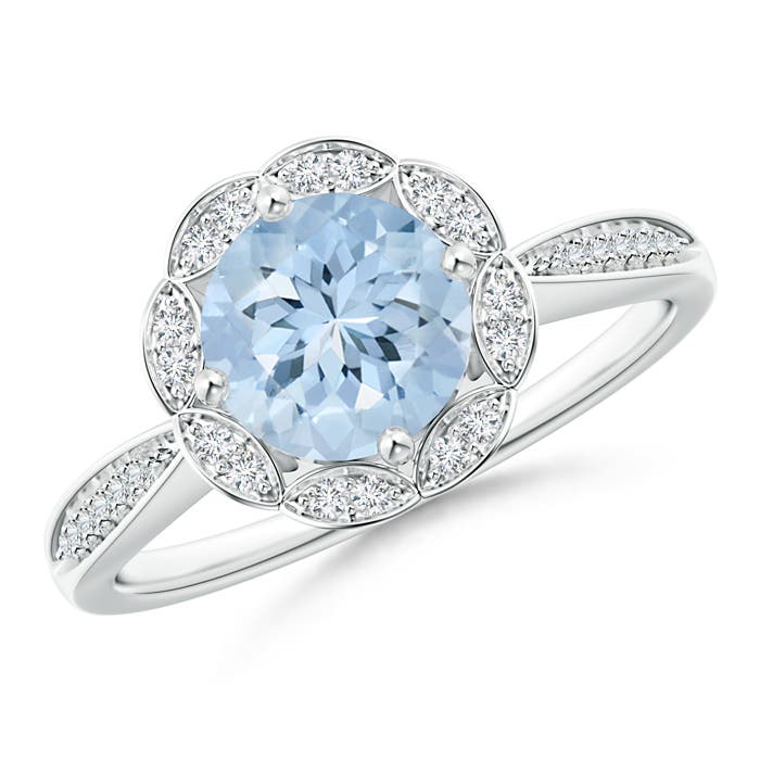 AA - Aquamarine / 1.25 CT / 14 KT White Gold