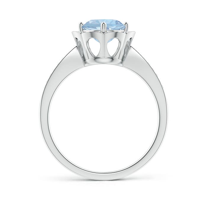 AA - Aquamarine / 1.25 CT / 14 KT White Gold