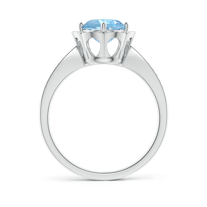 AAAA - Aquamarine / 1.25 CT / 14 KT White Gold