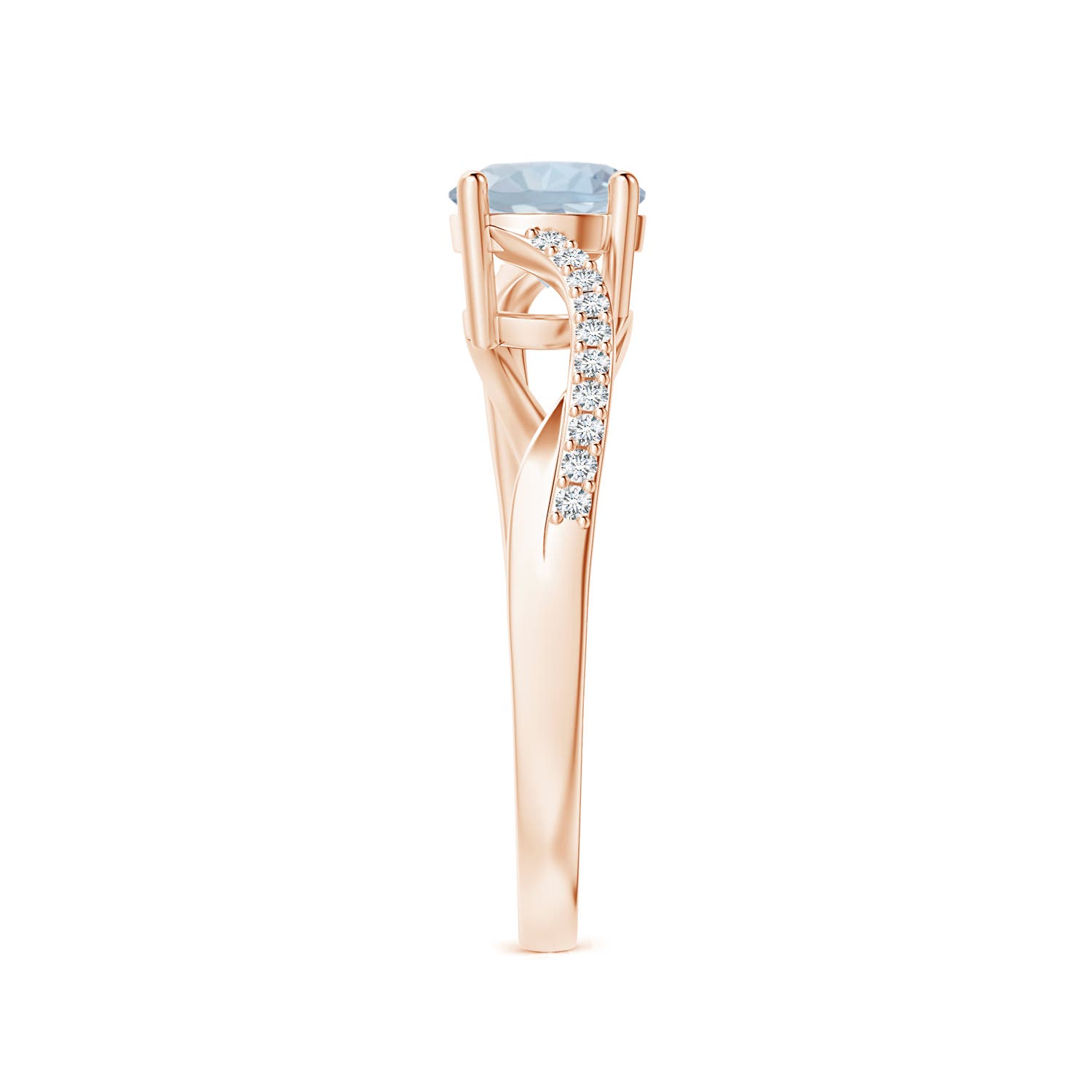 A - Aquamarine / 0.84 CT / 14 KT Rose Gold