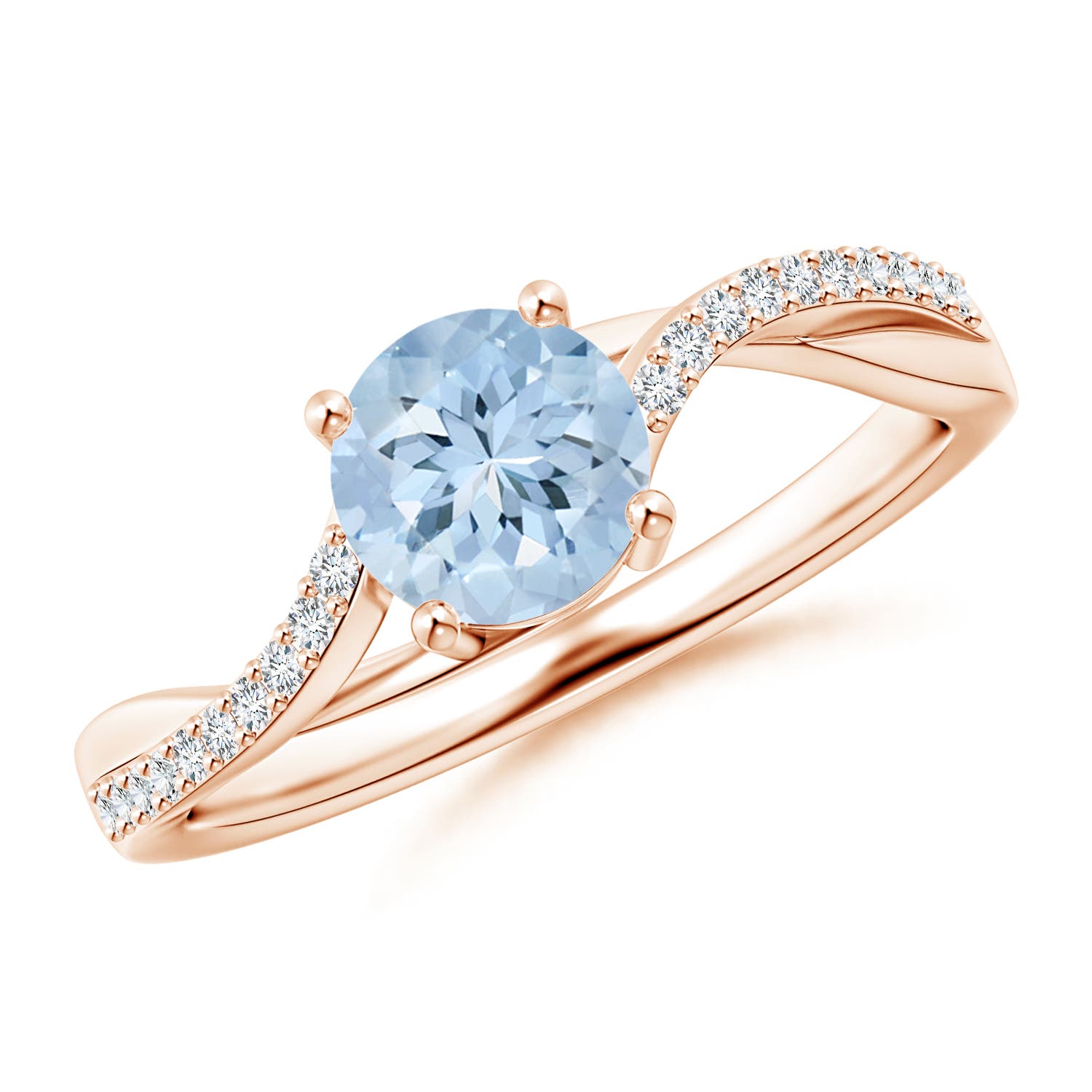 AA - Aquamarine / 0.84 CT / 14 KT Rose Gold