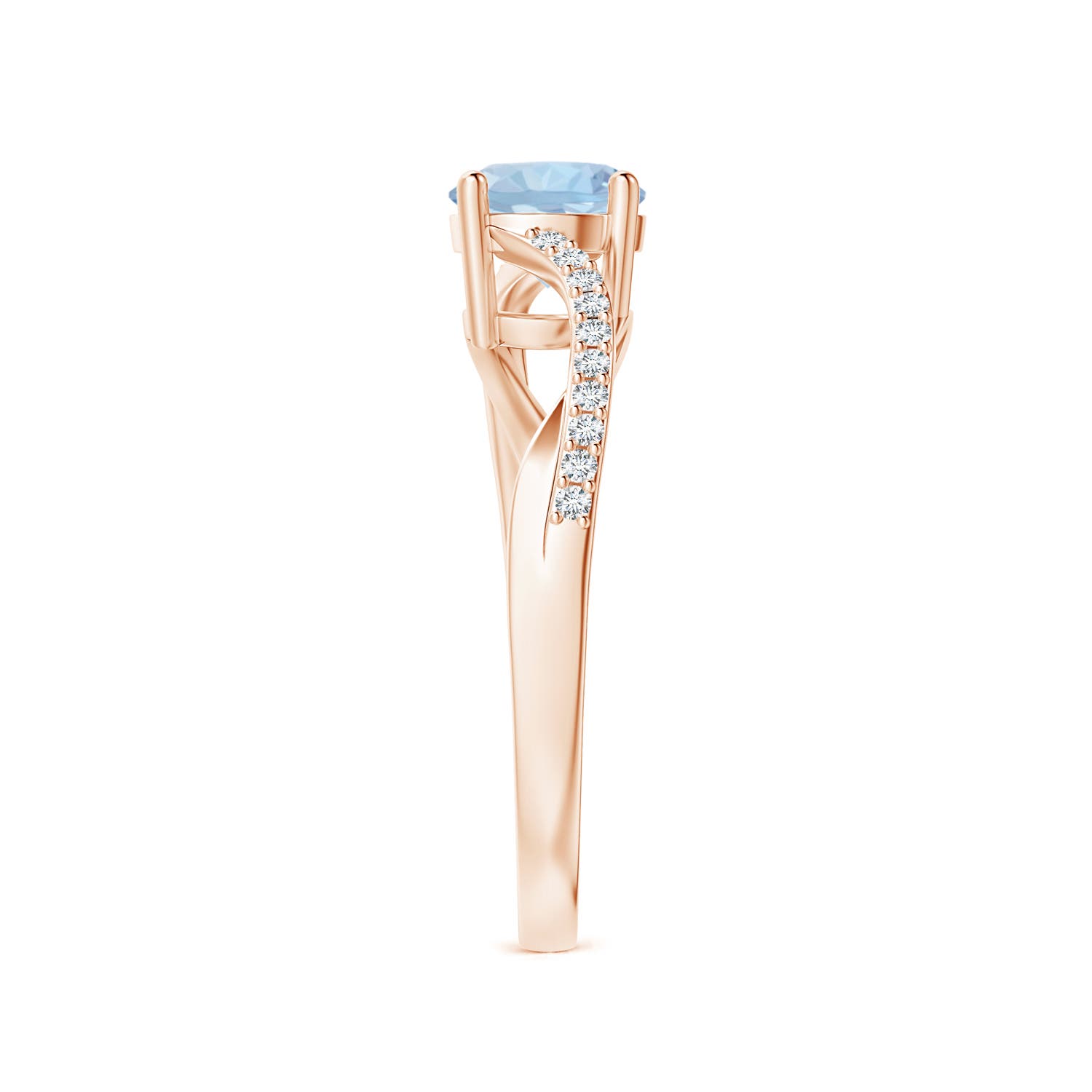 AA - Aquamarine / 0.84 CT / 14 KT Rose Gold