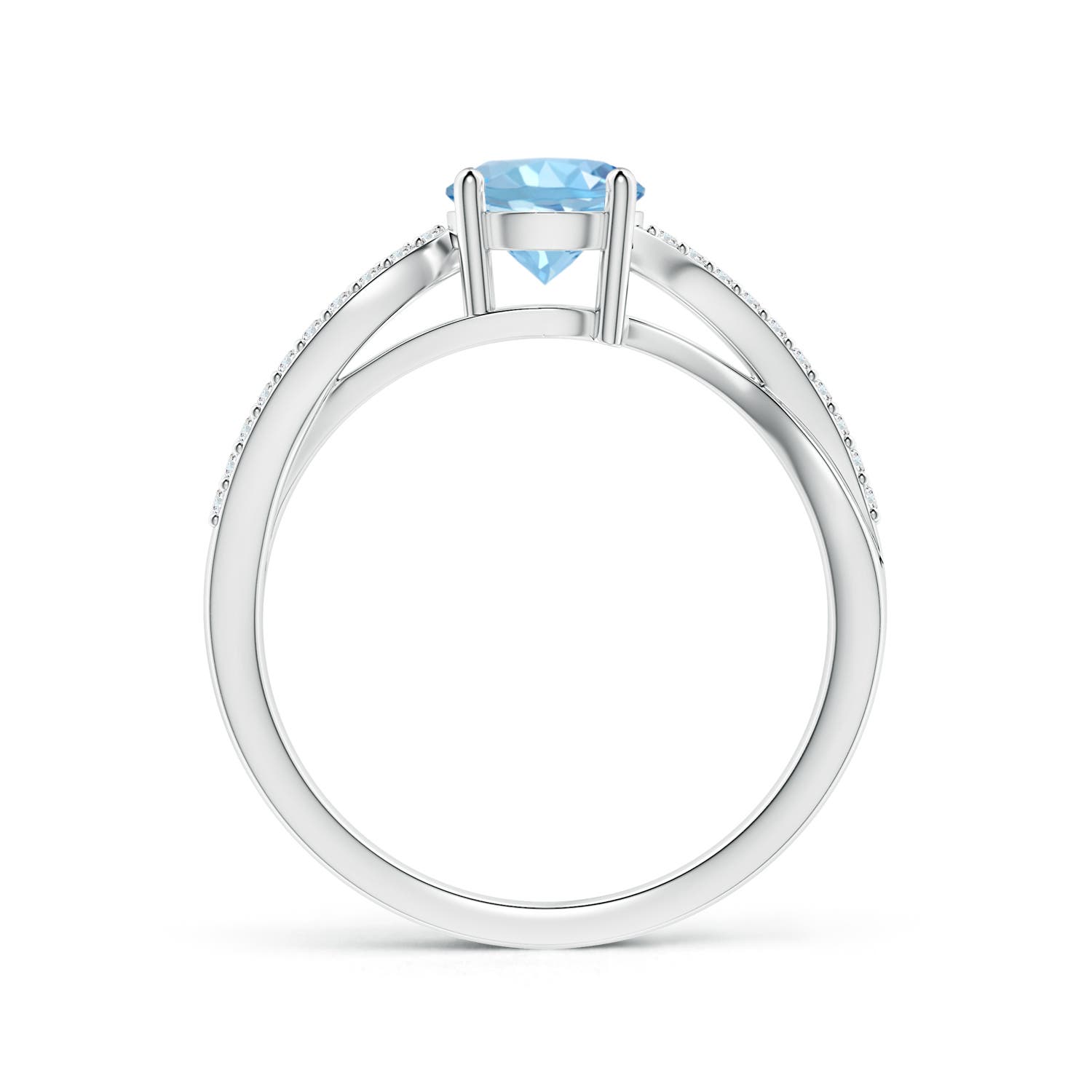 AAAA - Aquamarine / 0.84 CT / 14 KT White Gold