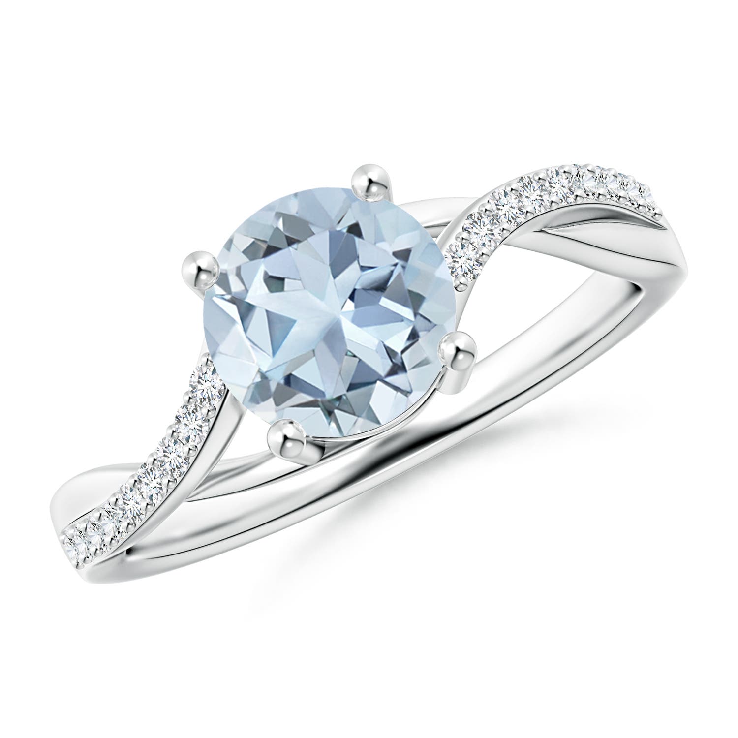 A - Aquamarine / 1.26 CT / 14 KT White Gold