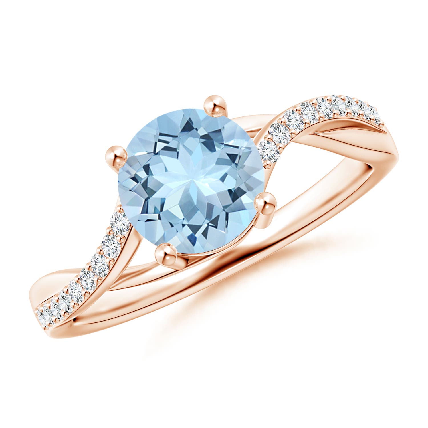 AAA - Aquamarine / 1.26 CT / 14 KT Rose Gold