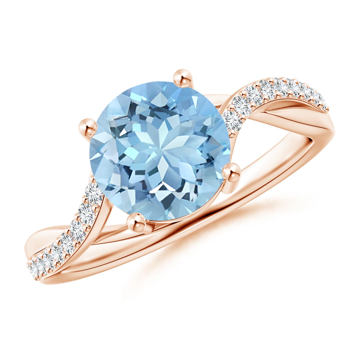 AAAA - Aquamarine / 1.78 CT / 14 KT Rose Gold