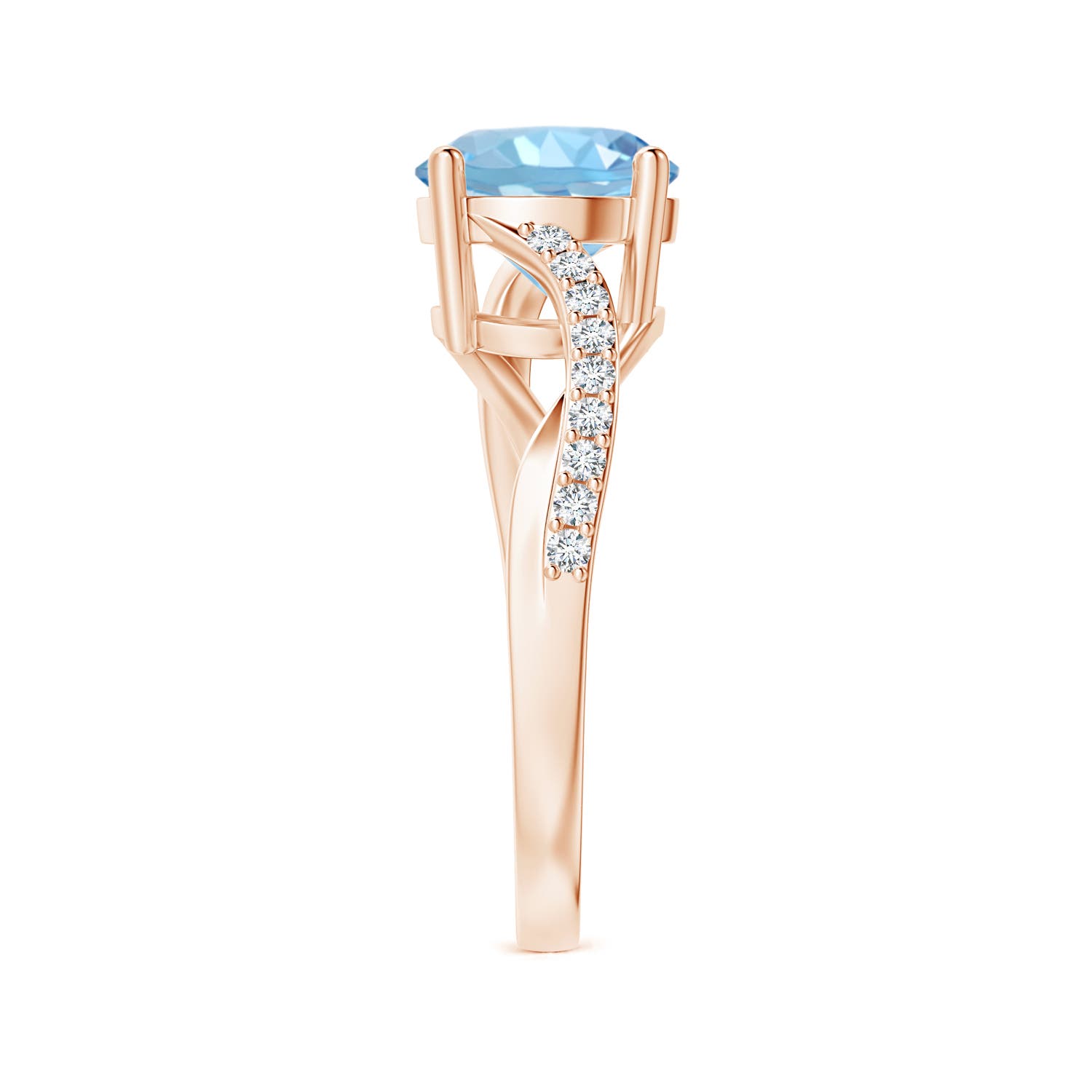 AAAA - Aquamarine / 1.78 CT / 14 KT Rose Gold